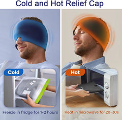 Migraine Relief Cap With Box – Reusable Hot & Cold Gel Therapy Cap