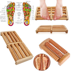 Wooden Roller Massager | Durable Natural Wood Design For Relaxation Stress Relief And Improved Blood Circulation