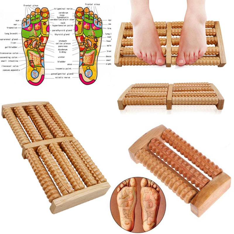 Wooden Roller Massager | Durable Natural Wood Design For Relaxation Stress Relief And Improved Blood Circulation